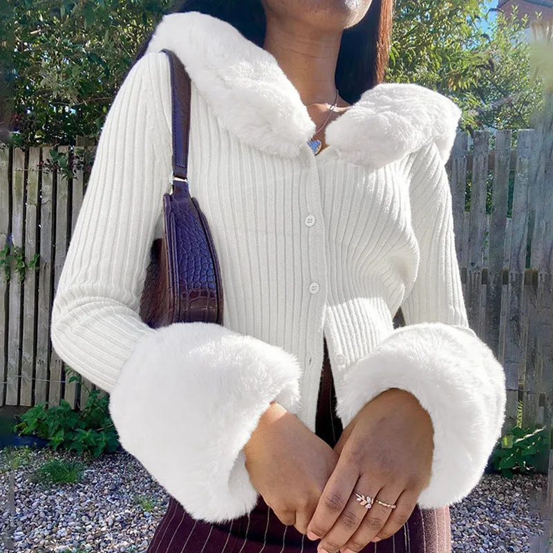 21 ALASKA Faux Fur Cardigan