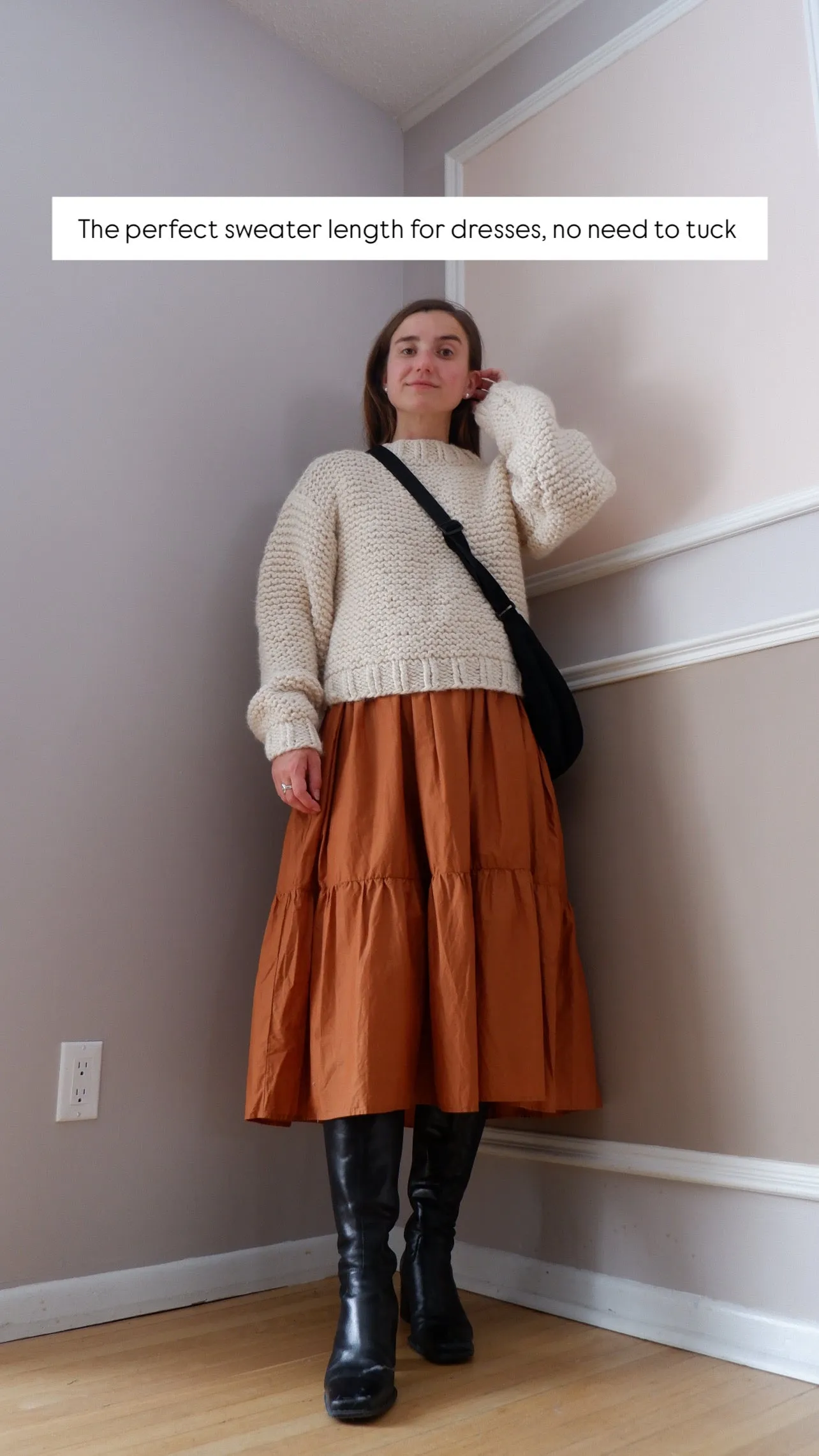 A Bronze Age Cinnamon Tiered Babydoll Dress - L