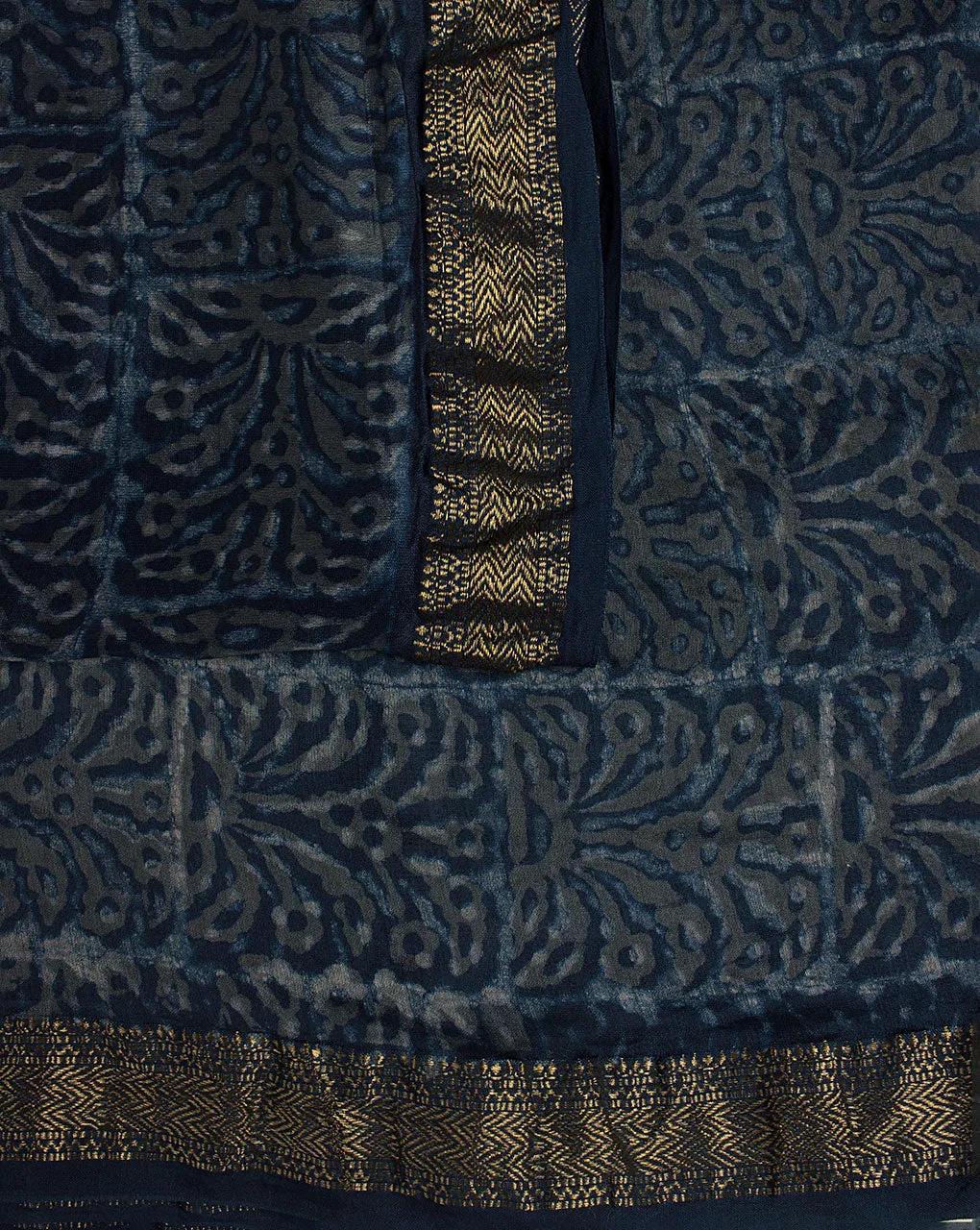 Akola Hand Block Maheshwari Chanderi Fabric