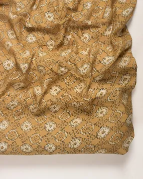 Akola Hand Block Mercerized Slub Chanderi Fabric