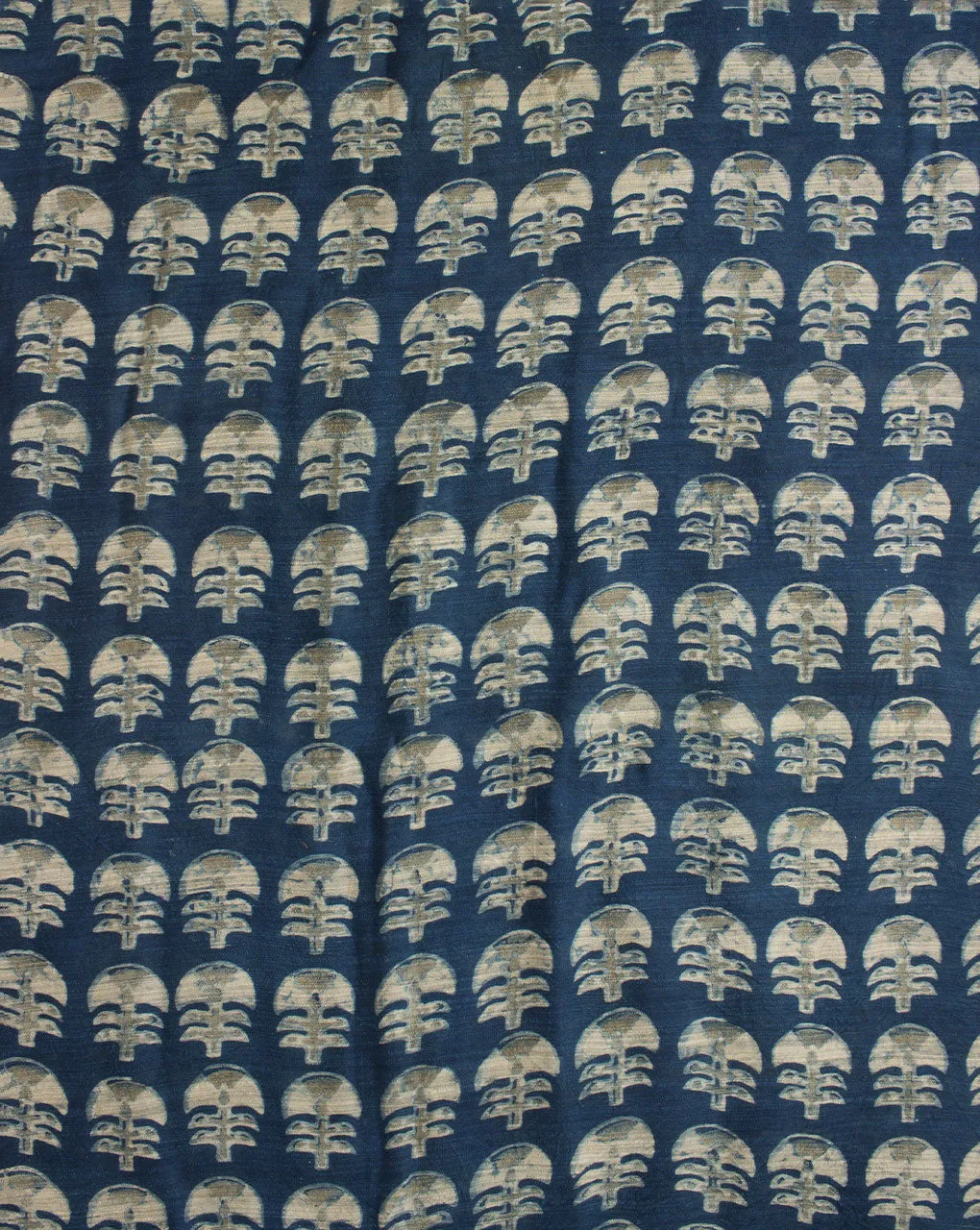 Akola Hand Block Mercerized Slub Chanderi Fabric