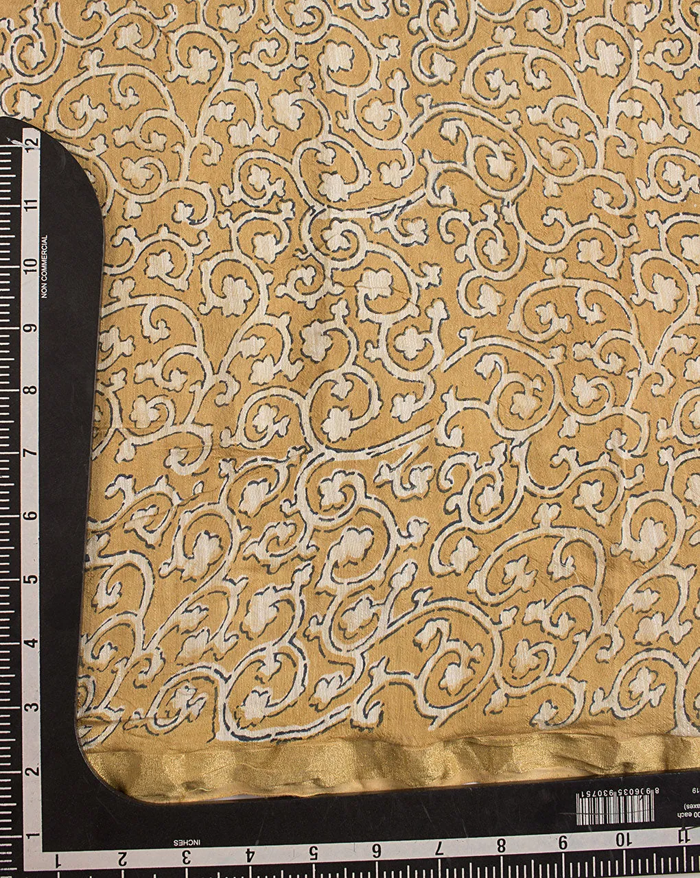 Akola Hand Block Mercerized Slub Chanderi Fabric