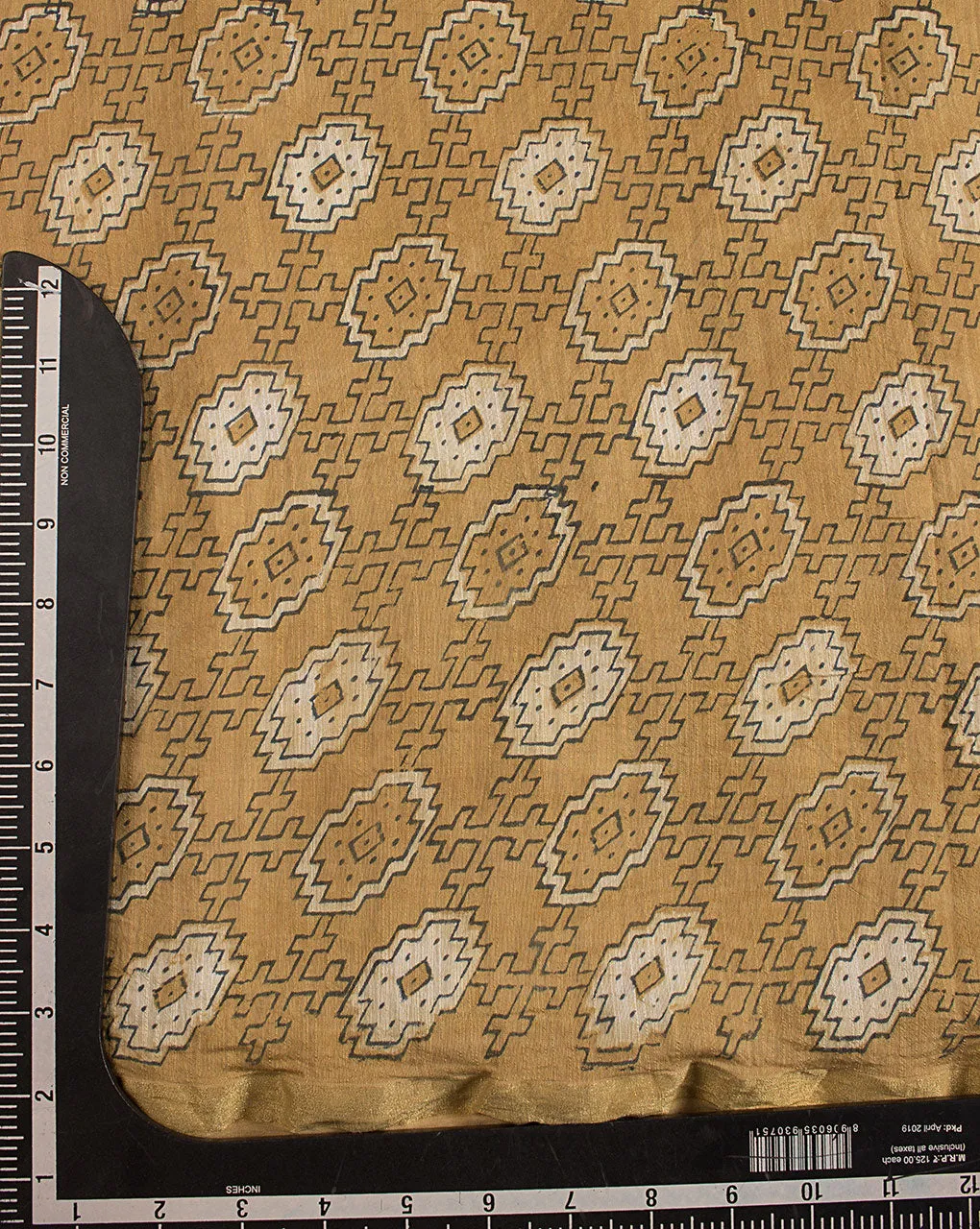Akola Hand Block Mercerized Slub Chanderi Fabric