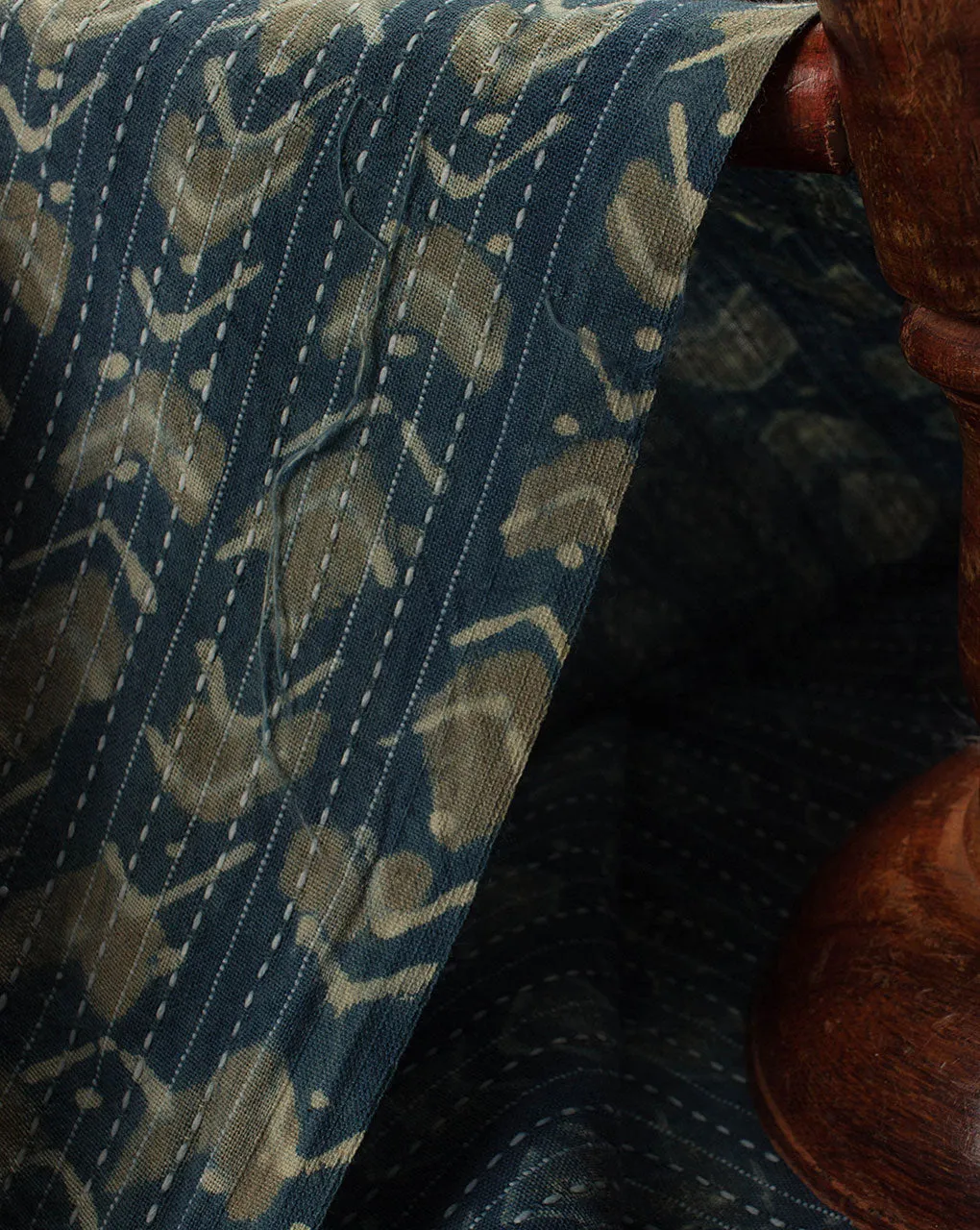 Azo-Free Certified Akola Hand Block Kantha Cotton Fabric