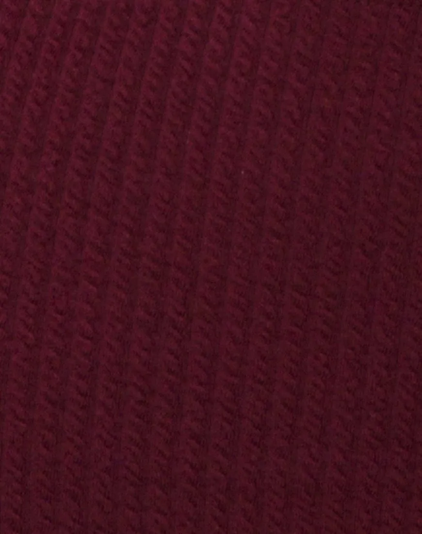 Bliss Crop Top in Burgundy
