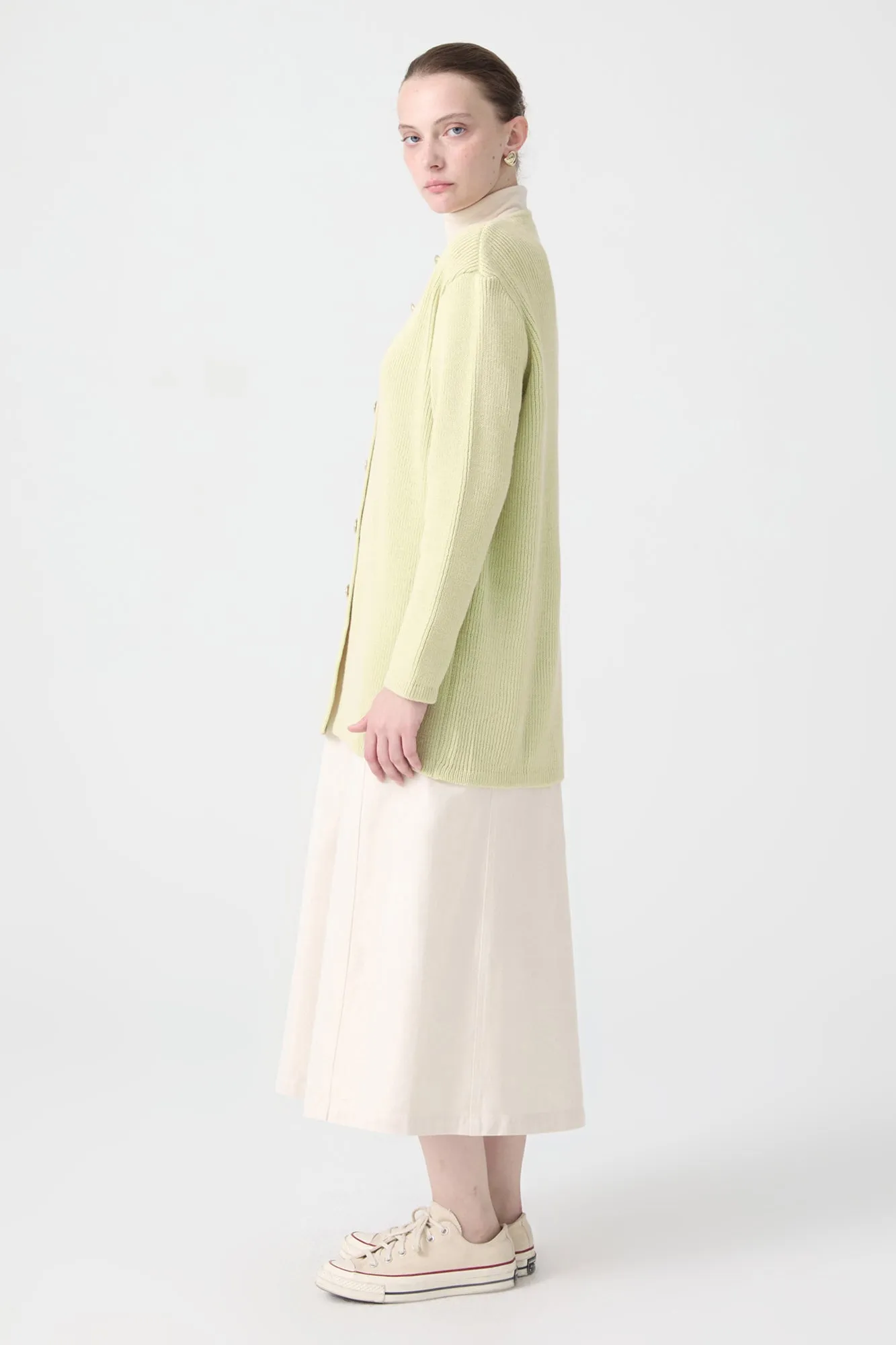 BUTTONED LONG CARDIGAN