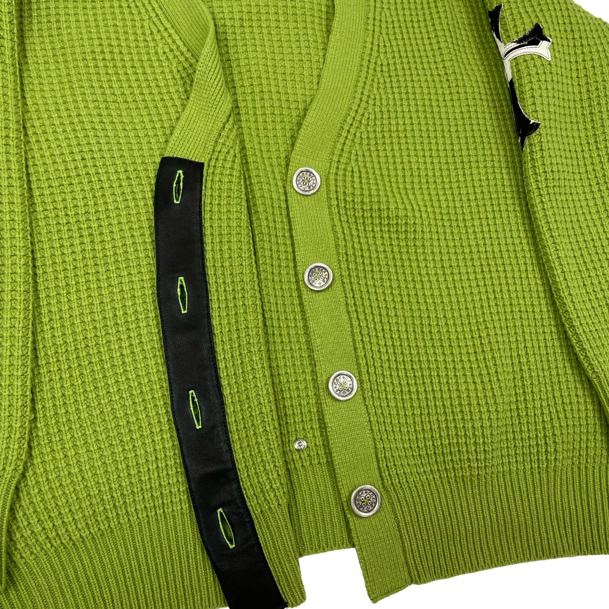 Cashmere 'Hit & Run' Zebra Cross Patch Cardigan
