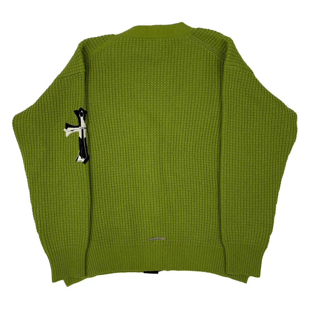 Cashmere 'Hit & Run' Zebra Cross Patch Cardigan