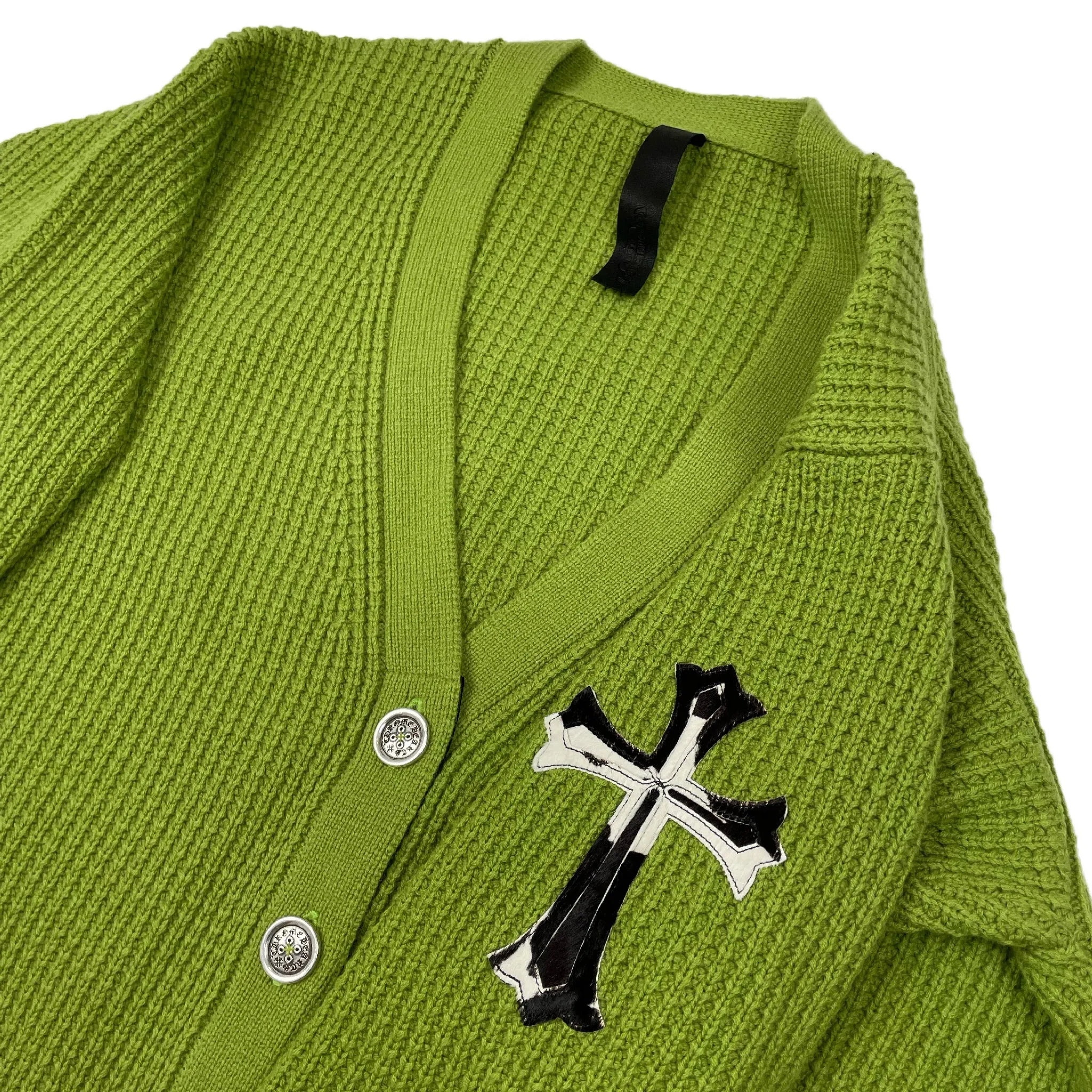 Cashmere 'Hit & Run' Zebra Cross Patch Cardigan