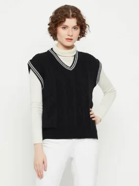 Classic Black Sleeveless Sweater