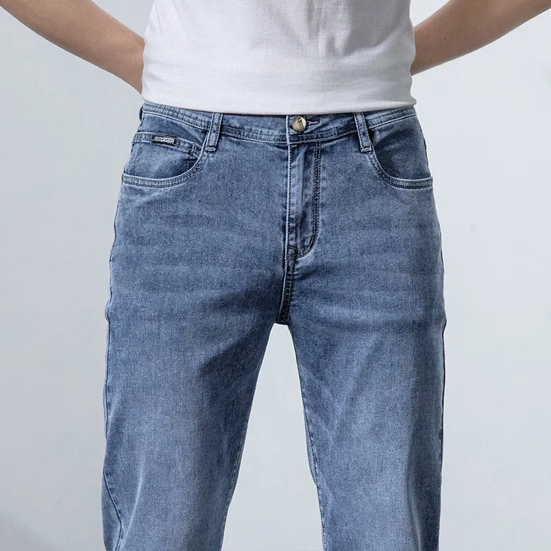 Cotton Denim Slim Fit Pants