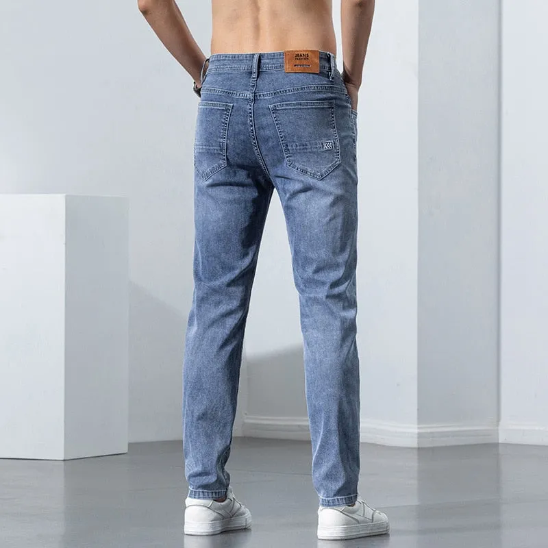 Cotton Denim Slim Fit Pants