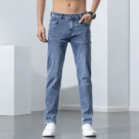 Cotton Denim Slim Fit Pants