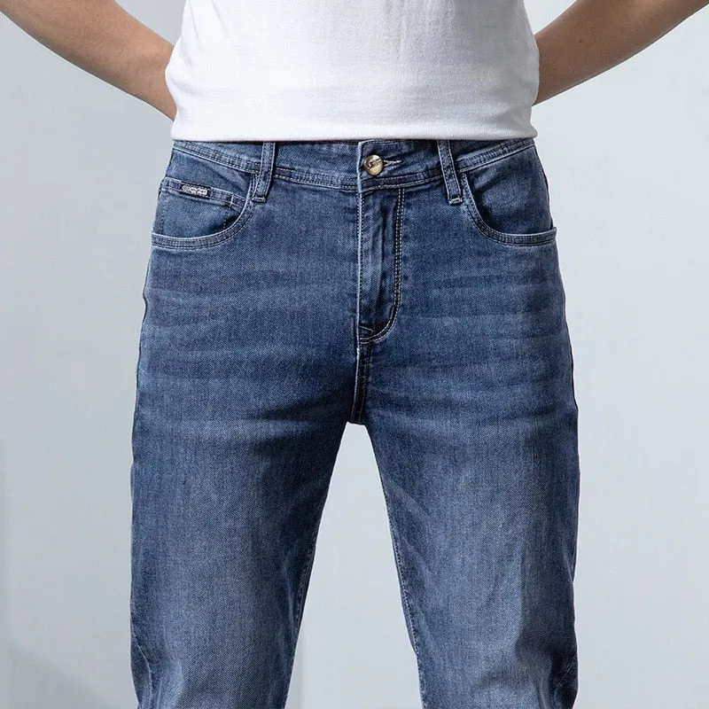 Cotton Denim Slim Fit Pants