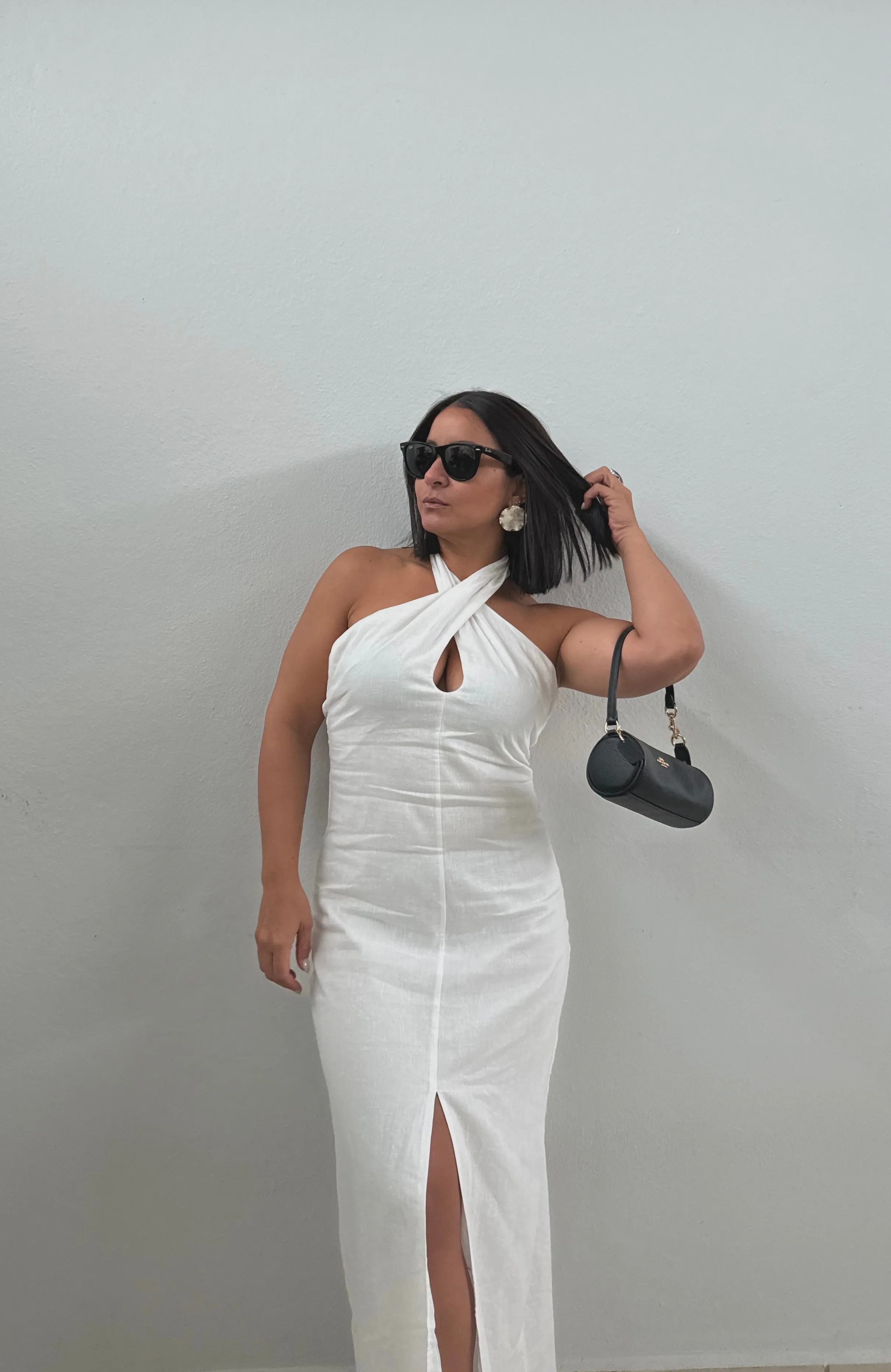 Criss Cross Halter Neck Dress