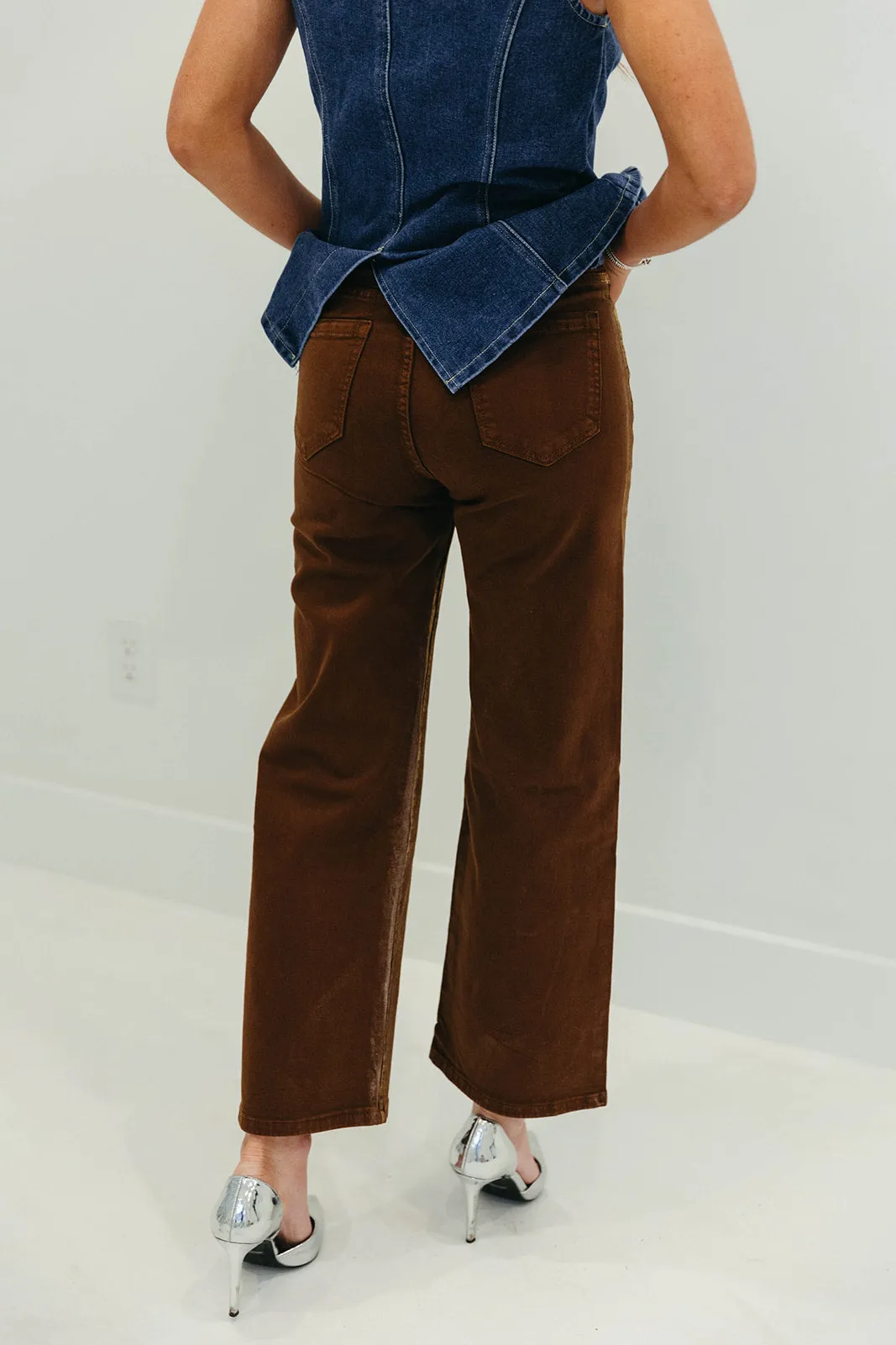 Dallas Metallic Jeans - Brown