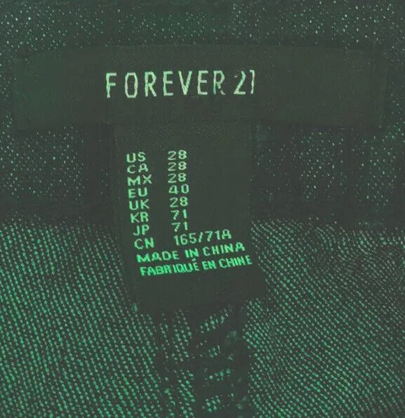 Forever 21 Slim Stretch Jeans Dark Wash (Size: 28)