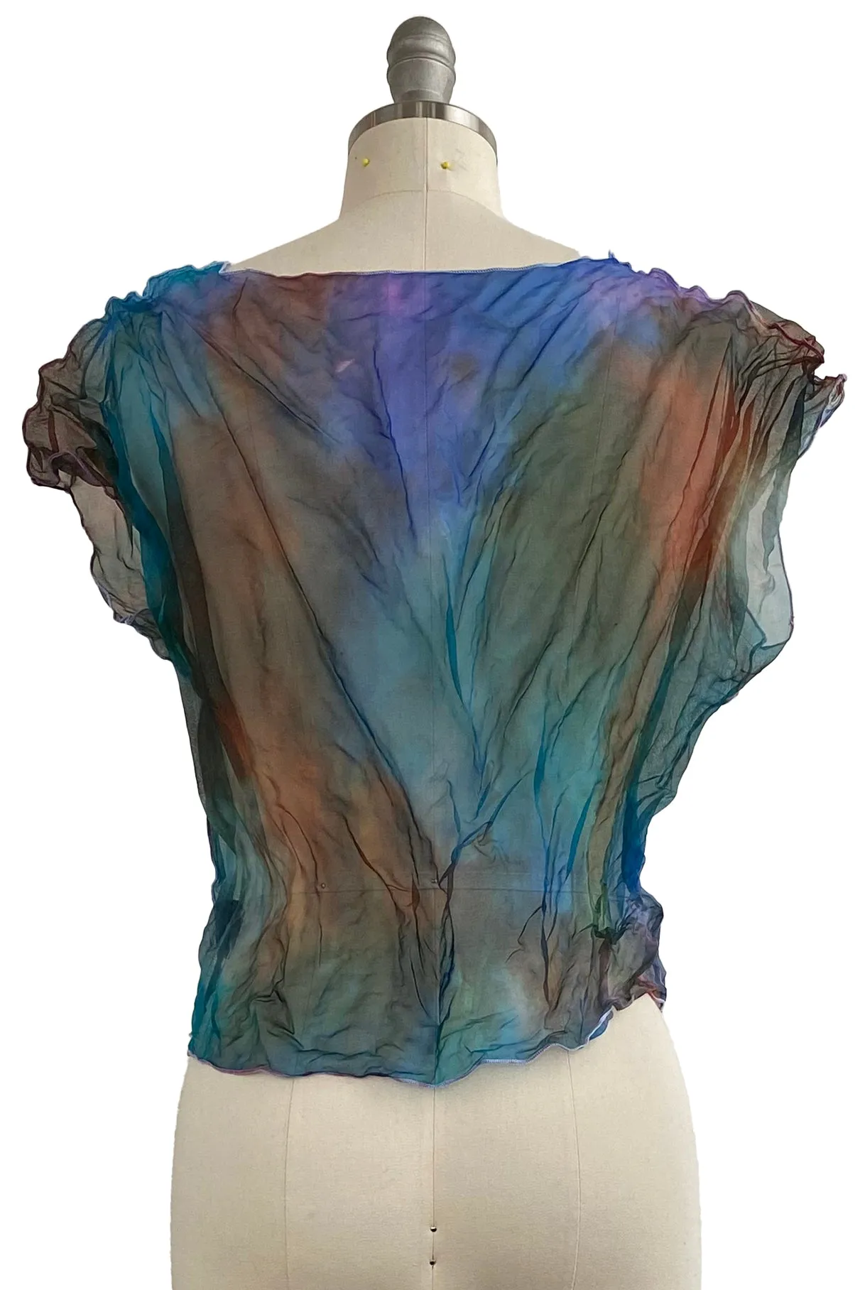 Jen Crop Top Silk Organza - Painted Dye - Small