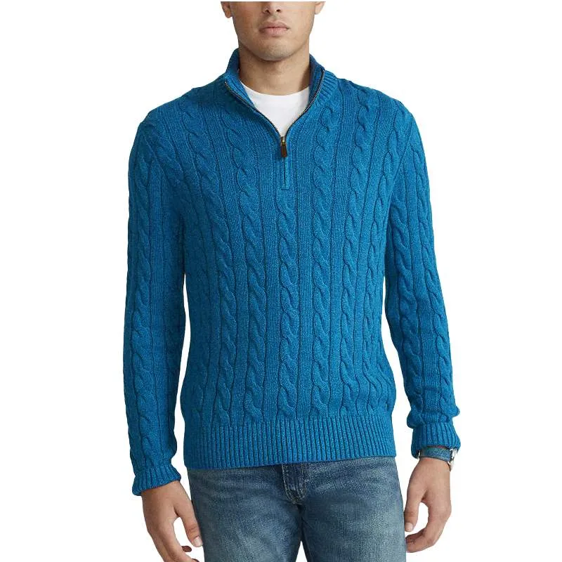 Knitted Zip-Turtleneck Sweater Men