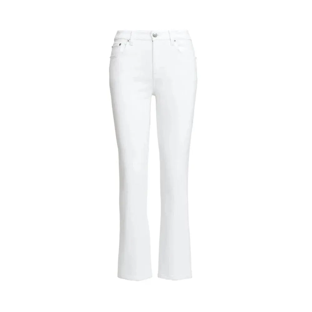Lauren Ralph Lauren Straight Mid Rise Jeans In White
