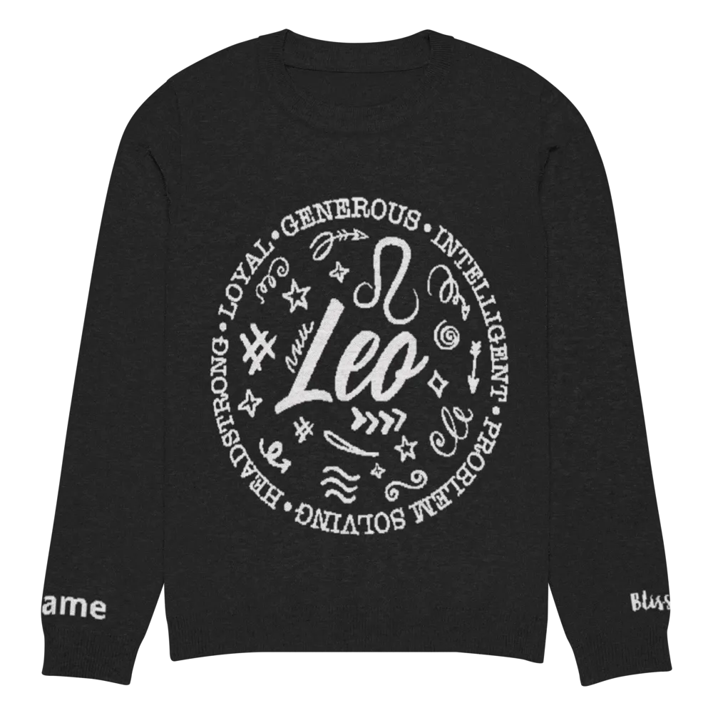 Leo Zodiac Personalized Knit Sweater