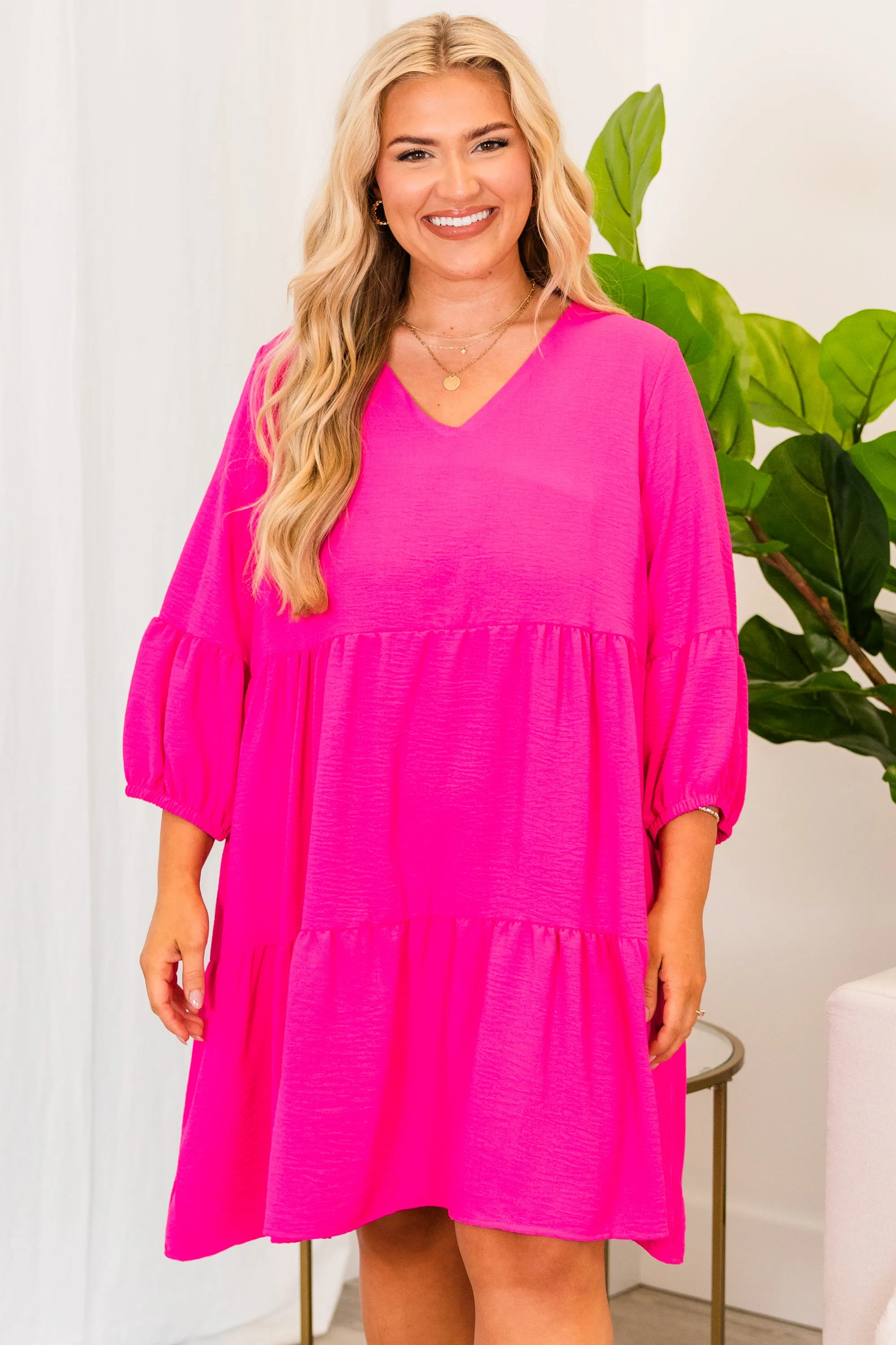 Love's Enchantment Dress, Fuchsia