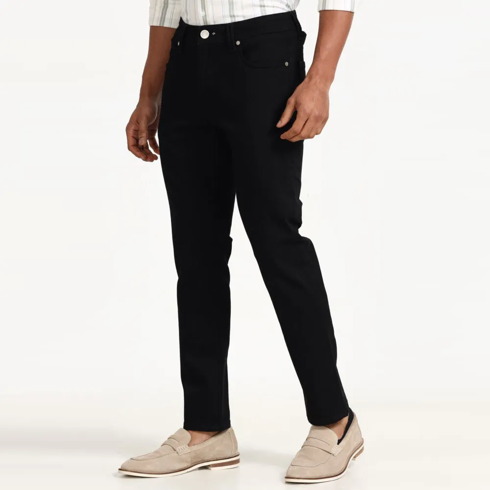 Luxe Black Denim - Straight Tapered fit