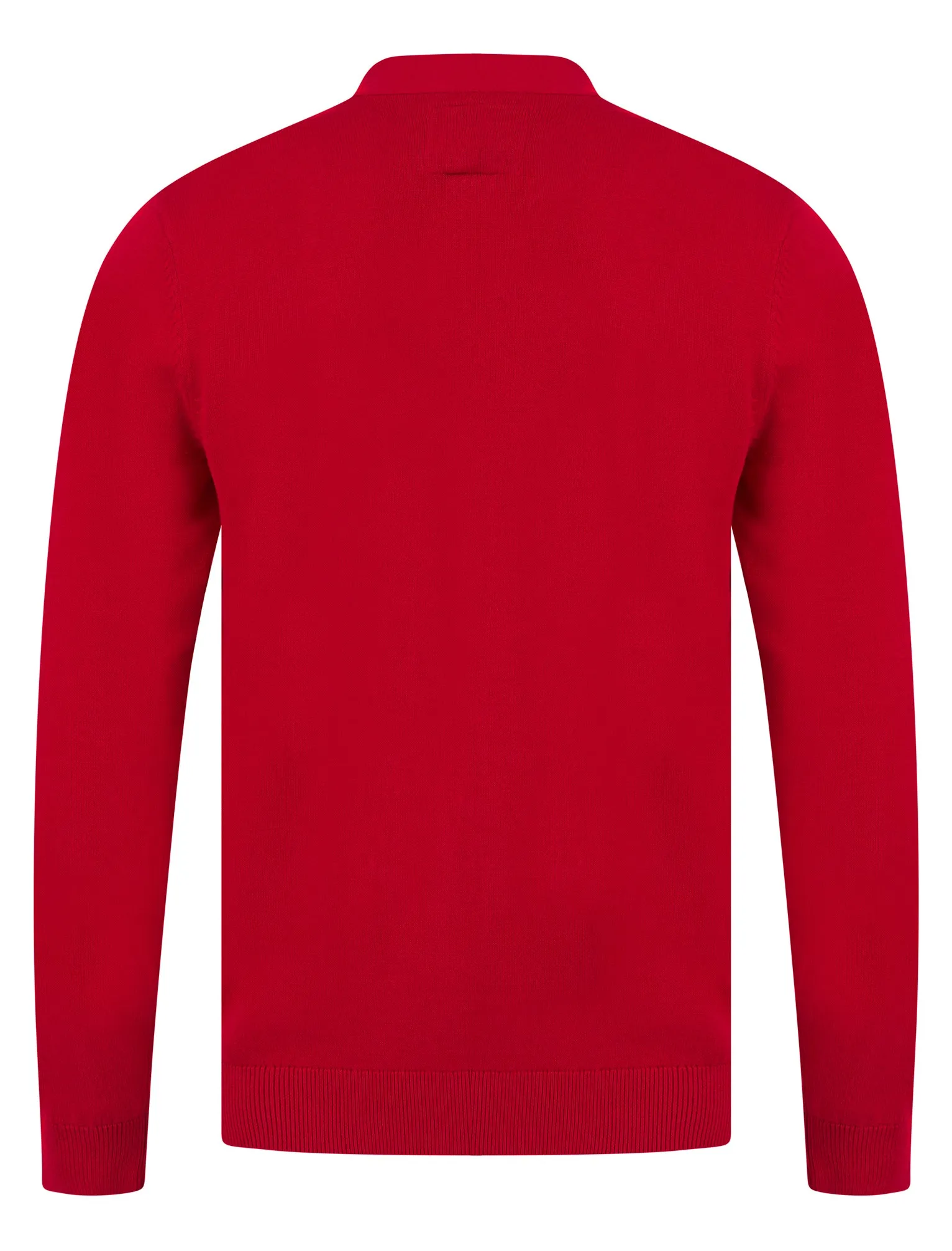 Men's Osier Christmas Tree Pattern Novelty Knitted Christmas Cardigan in George Red - Merry Christmas