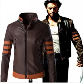 New Men Leather Jacket Cosplay Fashion Patchwork PU Motorcycle Jacket Male Casual Windbreaker Coats