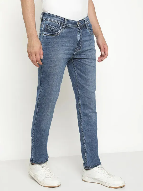 Octave Men Mid-Rise Light Faded Medium Shade Stretchable Jeans