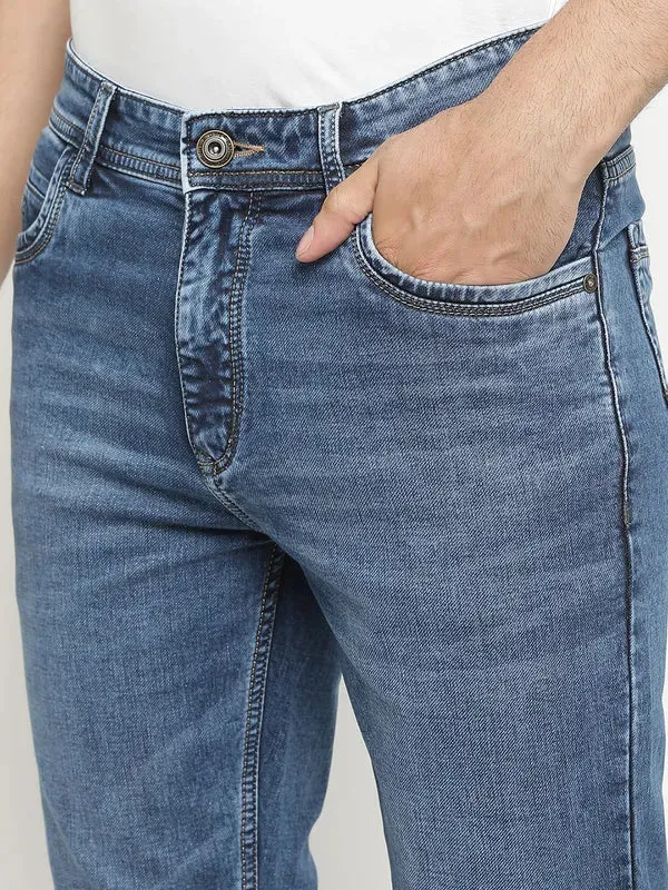 Octave Men Mid-Rise Light Faded Medium Shade Stretchable Jeans