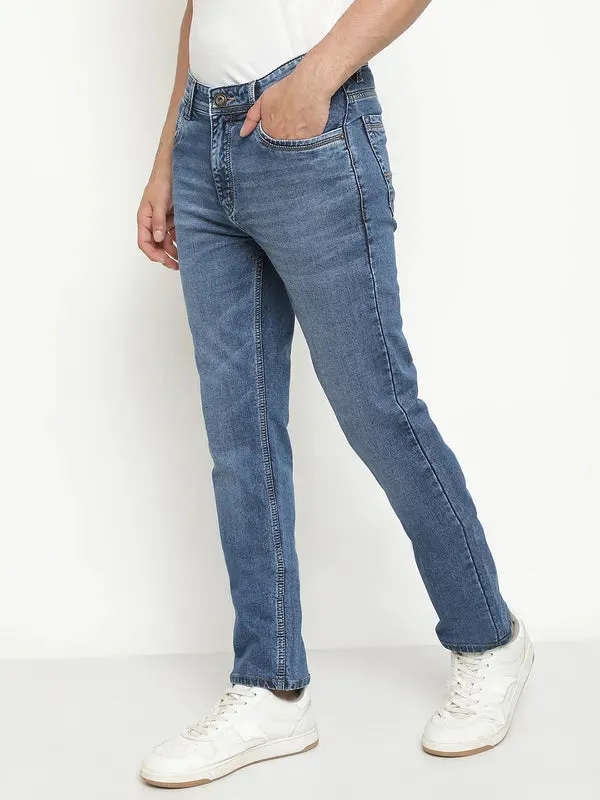 Octave Men Mid-Rise Light Faded Medium Shade Stretchable Jeans