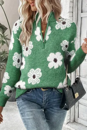 Odessa™ - Floral Zip Sweater