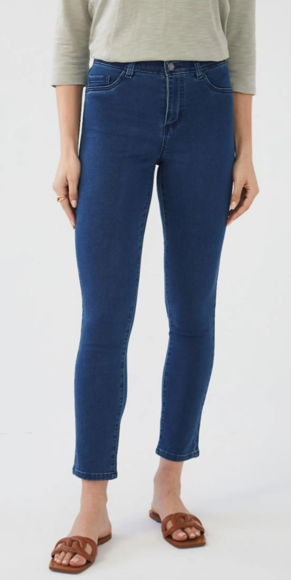 Olivia Slim Ankle Jean, Dark Indigo, FINAL SALE