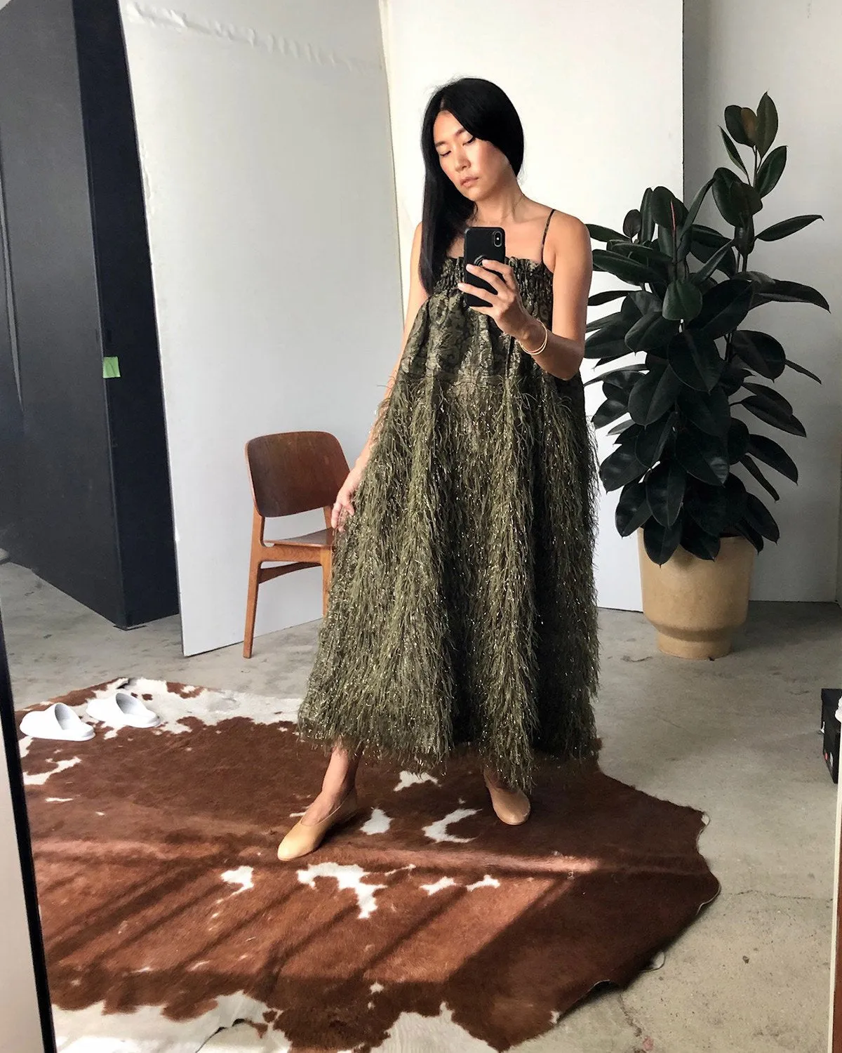 Strap Dress in Green