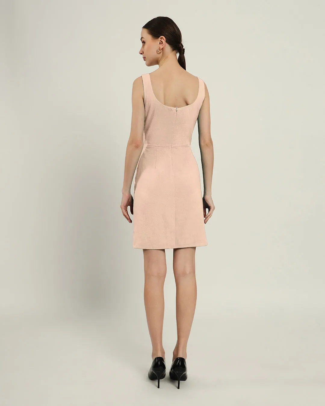 The Cannes Daisy Bisque Linen Dress