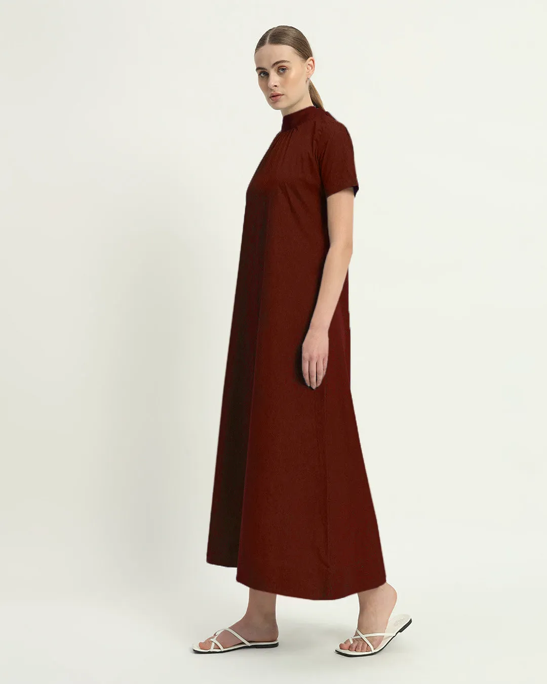 The Hermon Rouge Cotton Dress