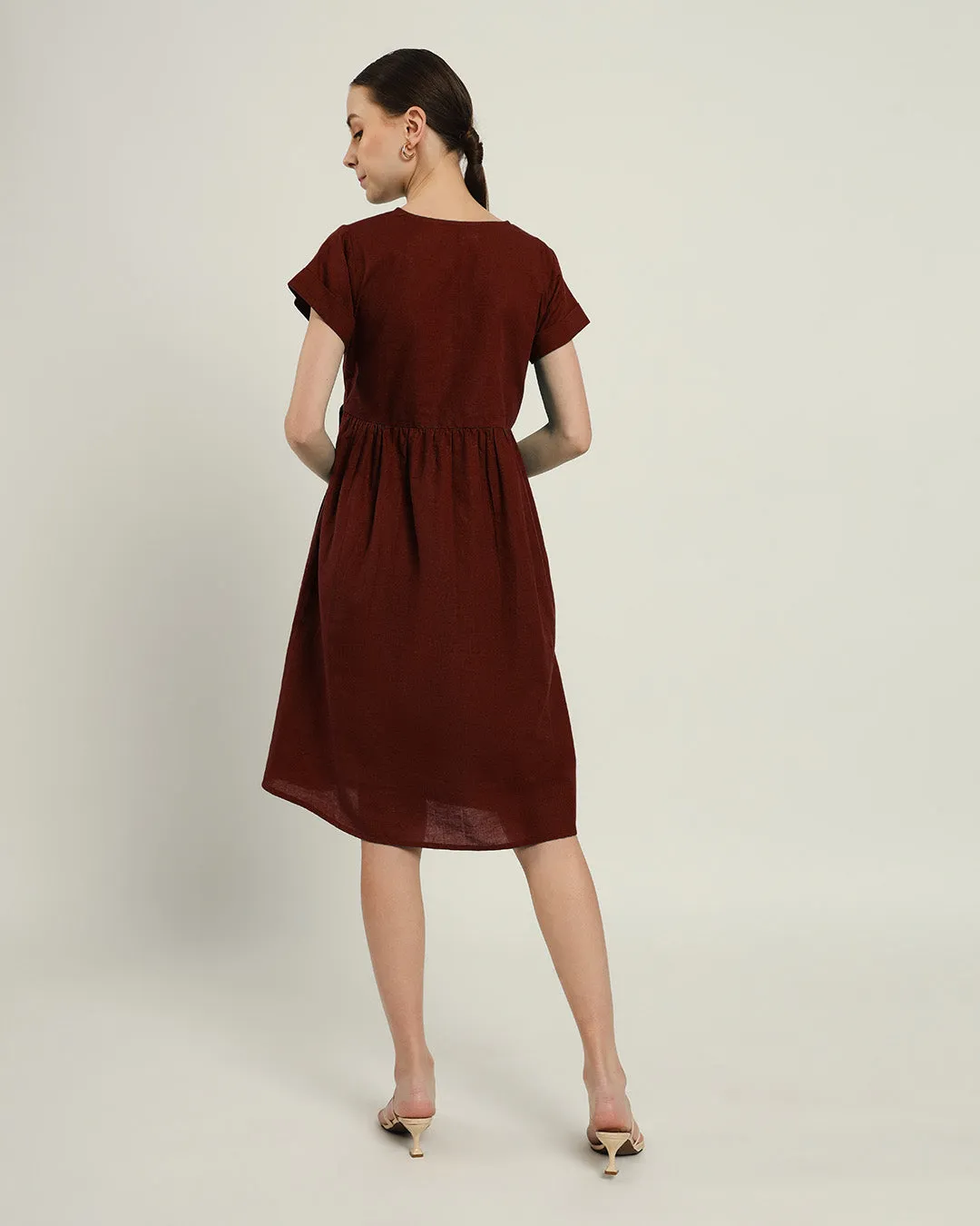 The Valence Rouge Cotton Dress