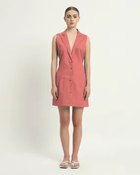 The Vernon  Ivory Pink Cotton Dress