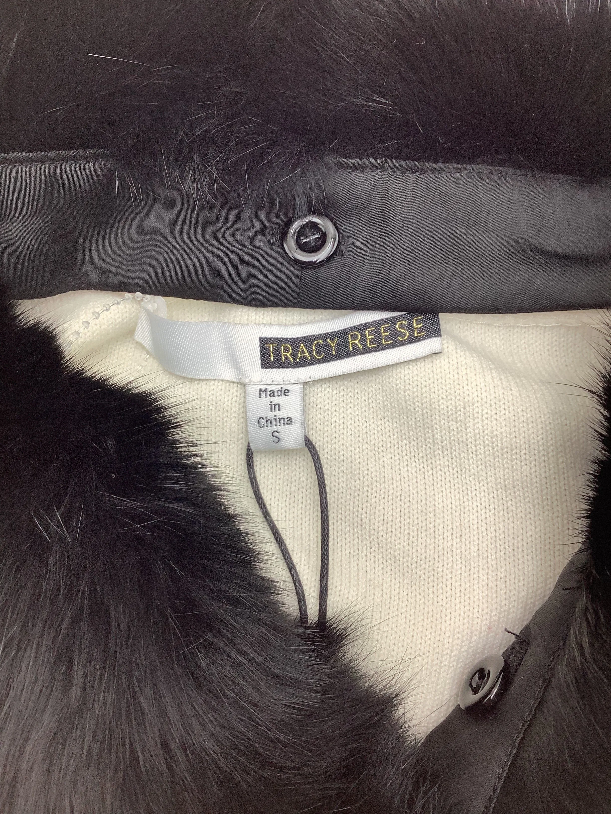 Tracey Reese Cardigan Faux Fur Collar Size: S