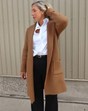 VERSATILE COFFEE CARDIGAN