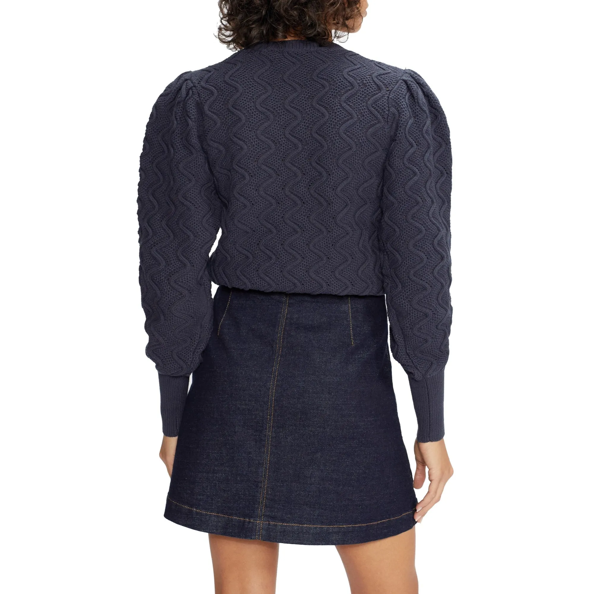 Women Wmk-Romanu-Pointelle Sweater - Midnight