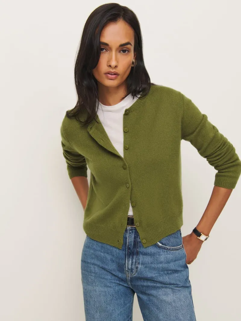 Women's Long-sleeved Knitted Cardigan Top Button