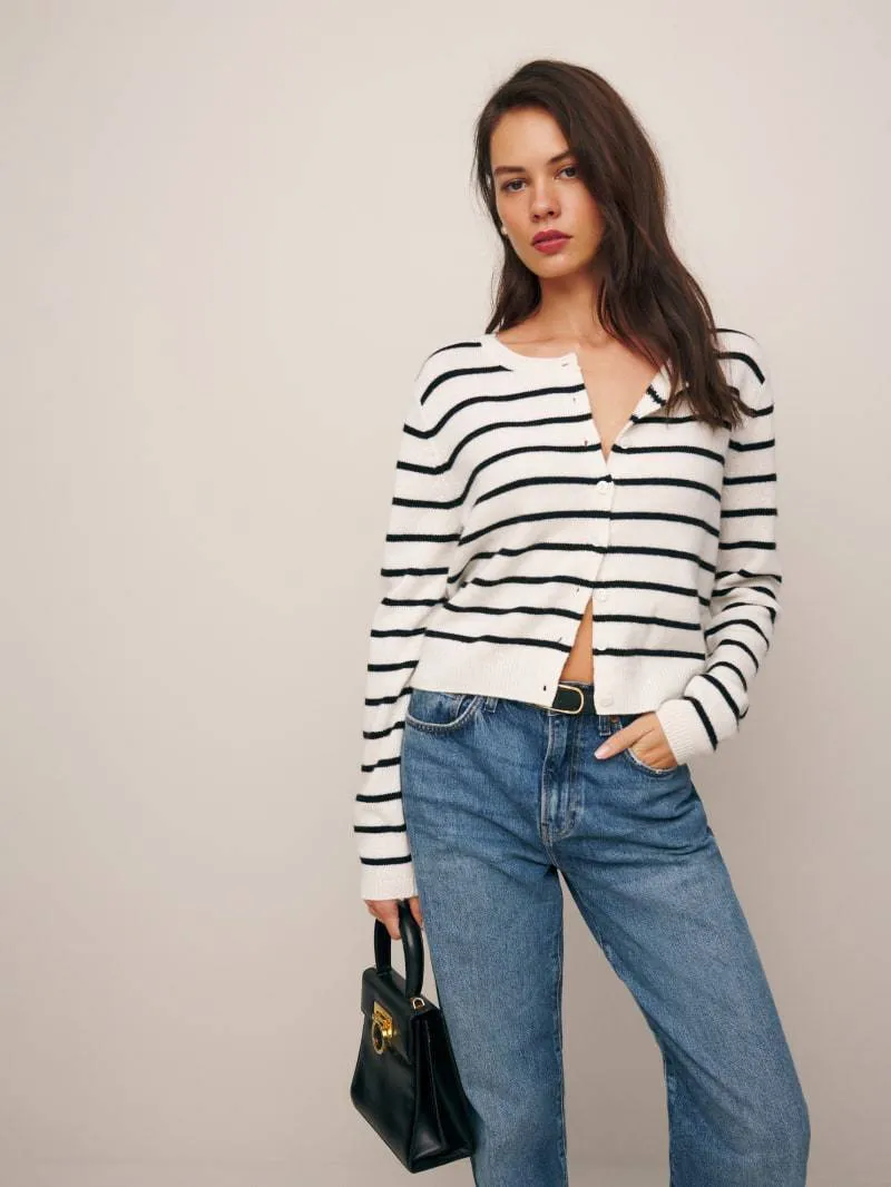 Women's Long-sleeved Knitted Cardigan Top Button