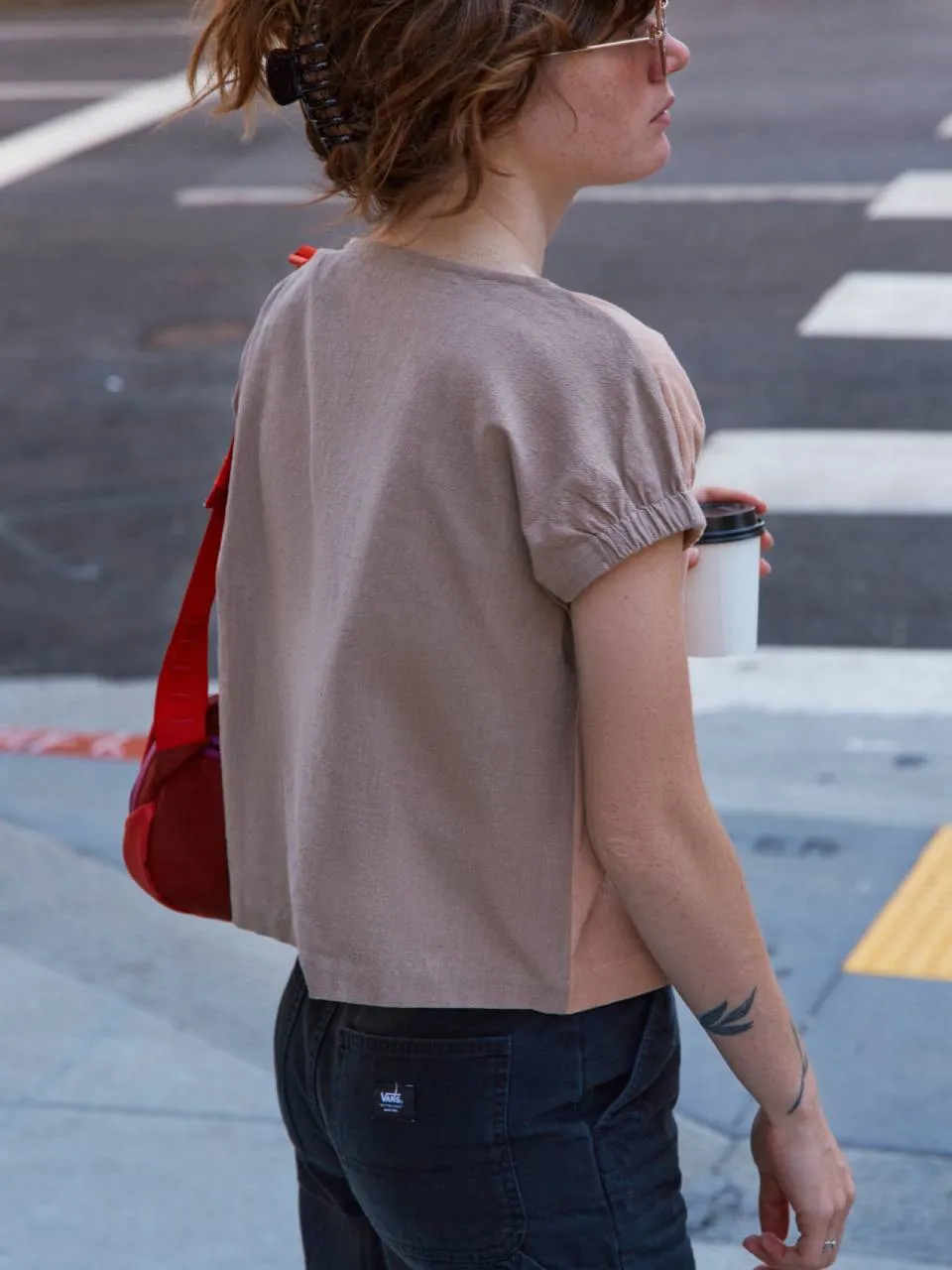 Zélia Top Bi-Color Himalayan and Brown (XS-XXL)